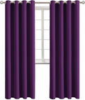 BGment Blackout Curtains - Grommet Thermal Insulated Room Darkening Bedroom and Living Room Curtain, Set of 2 Panels (52 x 84 Inch, Royal Purple)