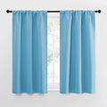 NICETOWN Kitchen Curtains for Small Windows, Privacy Thermal Insulated Blackout Curtains & Drapes for Boys Room (Teal Blue, 34" Wide by 54" Long, 2 Pieces)