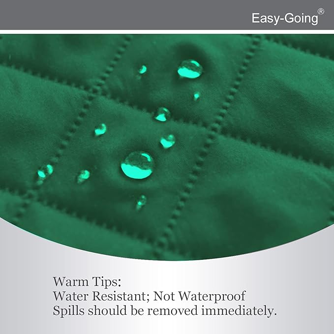 Easy-Going Recliner Chair Slipcover Reversible Sofa Cover Water Resistant Couch Cover Furniture Protector with Elastic Straps for Pets Dog (Recliner, Green/Christmas Red)