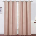LEMOMO Blush Thermal Blackout Curtains/42 x 95 Inch/Set of 2 Panels Room Darkening Curtains for Bedroom