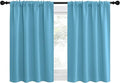 NICETOWN RV Blackout Curtains for Camper Windows, Teal Blue, 29" Wide by 40" Long, 2 PCs, Short Blackout Curtains & Drapes, Thermal Insulated Blackout Curtain Panels for Kids Room, Play Room