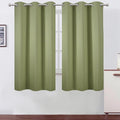 LEMOMO Blackout Curtains 42 x 63 inch/Sage Green Curtains Set of 2 Panels/Thermal Insulated Room Darkening Bedroom Curtains