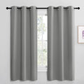 NICETOWN Thermal Insulated Grommet Blackout Curtains, Kids Window Drape Panel for Nursery, Privacy Short Curtains (Silver Grey, 2 Panels, W42 x L68 -Inch)