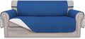 Easy-Going Sofa Slipcover Reversible Loveseat Sofa Cover Couch Cover for 2 Cushion Couch Furniture Protector with Elastic Straps for Pets Kids Dog Cat (Oversized Loveseat, Dark Blue/Ivory)