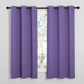 NICETOWN Lilac Purple Room Darkening Curtains for Kitchen, Window Treatment Thermal Insulated Solid Grommet Room Darkening Curtains/Drapes for Bedroom (Set of 2, 42 inches Wide by 48 inches Long)