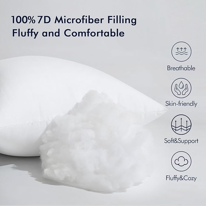MIULEE Throw Pillow Insert Premium Pillow Stuffer Sham Rectangle for Decorative Cushion Bed Couch Sofa 17x17 Inch