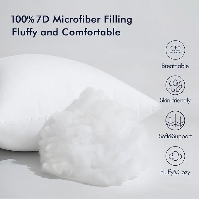 MIULEE Throw Pillow Insert Premium Pillow Stuffer Sham Square for Decorative Cushion Bed Couch Sofa 28x28 Inch