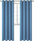 BGment Blackout Curtains for Bedroom - Grommet Thermal Insulated Room Darkening Curtains for Living Room, Set of 2 Panels (52 x 95 Inch, Faded Denim)