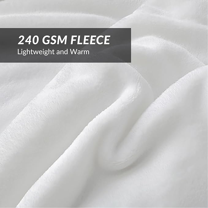 Bedsure GentleSoft Fleece Blankets King Size White - Bed Blanket Soft Lightweight Plush Cozy Fuzzy Luxury Microfiber, 108x90 inches