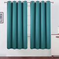 LEMOMO Blackout Curtains 66 x 72 Inch Long Sea Teal Curtains Set of 2 Panels Room Darkening Curtains for Bedroom and Living Room