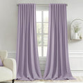 MIULEE Lilac Back Tab Blackout Curtains 120 Inch Long 2 Panels Set for Bedroom, Rod Pocket/Pinch Pleated Extra Long Thermal Insulated Living Room Darkening Light Blocking 10FT Drapes