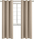 BGment Blackout Curtains - Grommet Thermal Insulated Room Darkening Bedroom and Living Room Curtains, Set of 2 Panels (42 x 84 Inch, Sand)