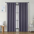 Simplebrand Ava Greyish Purple Blackout Curtains for Bedroom 84 Inch Length 2 Panels Set, Solid Thermal Insulated Privacy Nursery Window Treatment Curtains Blackout Drapes, W40 x L84 Inch