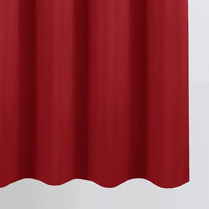 LEMOMO Red Blackout Curtains/52 x 72 Inch/Set of 2 Panels Room Darkening Curtains for Bedroom