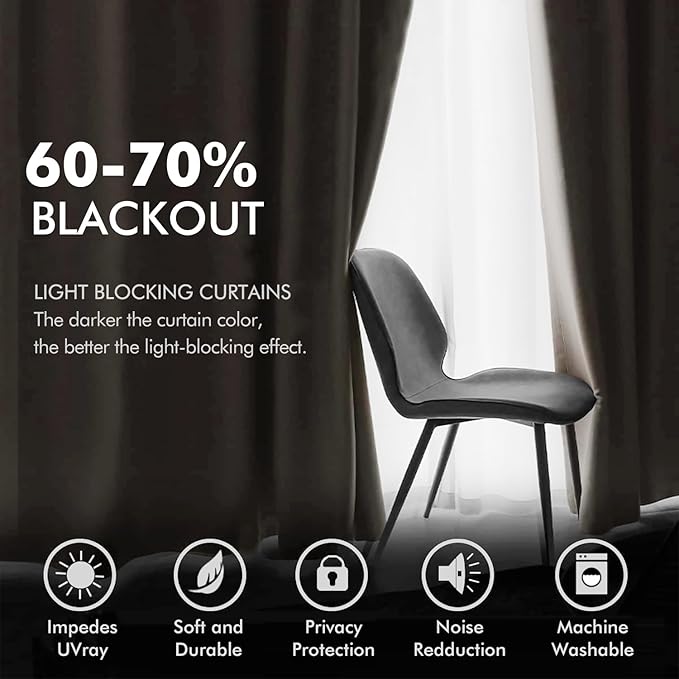 MIULEE Velvet Curtains Olive Green Elegant Grommet Thermal Insulated Soundproof Room Darkening Curtain/Drapes for Classical Living Room Bedroom Decor 66 x 84 Inch Set of 2