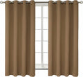 BGment Blackout Curtains for Living Room - Grommet Thermal Insulated Room Darkening Curtains for Bedroom, 2 Panels of 52 x 63 Inch, Taupe