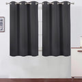 LEMOMO Dark Grey Blackout Curtains 42 x 54 Inch Length Set of 2 Panels Grommet Bedroom Curtains for Living Room