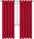 BGment Room Darkening Curtains 84 Inches Long - Grommet Thermal Insulated Drapes Window Treatment Curtains for Bedroom, 2 Panels, 70 x 84 Inch, Red