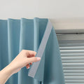 Self Adhesive Curtains, Black Out Shade for Window, Blackout Fabric Temporary Window Coverings Easy to Hang Curtains No Rod Needed, Use for Bedroom, Room, Kitchen, 35"W X 79"L, Lake Blue, 1 Panel