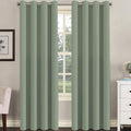 H.VERSAILTEX Blackout Curtain for Living Room Thermal Insulated Window Treatment Curtain Extra Long 108 inch Length Energy Saving Solid Grommet Top Blackout Drape, One Panel, Cyan, 52" W x 108" L