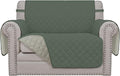 Easy-Going Oversized Chair Sofa Slipcover Reversible Sofa Cover Water Resistant Couch Cover Furniture Protector Cover with Elastic Straps for Pets Dog (Oversized Chair, Greyish Green/Beige)