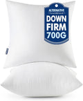MIULEE Throw Pillows Inserts, Pack of 2 22x22 Inch 100% Virgin Fiber Filling Bed Couch Pillows