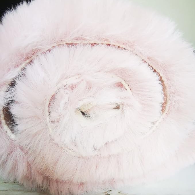 Ghouse Ultra Soft Faux Rabbit Fur Rug 5x8, Machine Washable Area Rugs for Bedroom Fluffy Rugs for Living Room, No-Shedding Carpet Sheepskin Rug Pink