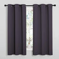 NICETOWN Greyish Purple Blackout Curtains 54 inches Length for Cafe, 2 Panels, 34" Wide, Thermal Insulated Decoration Drapes for Small Window