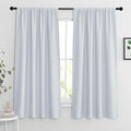 RYB HOME Extra Wide Curtains for Bedroom Living Room 63 inches Long, Thermal Insulated Privacy Drapes for Nursery Home Theater Dining Room, Width 62 by Length 63, Greyish White, 2 Panels