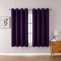 ChrisDowa Grommet Blackout Curtains for Bedroom and Living Room - 2 Panels Set Thermal Insulated Room Darkening Curtains (Royal Purple, 52W x 45L)