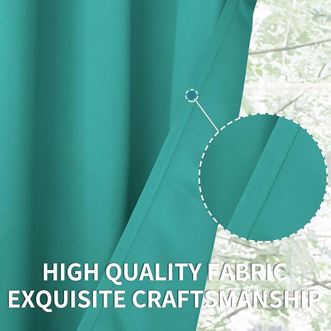 BGment Room Darkening Curtains 120 Inches Long - Grommet Thermal Insulated Drapes Window Treatment Curtains for Bedroom, 2 Panels, 52 x 120 Inch, Teal