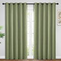 Yakamok 84 Inch Length Blackout Curtains for Bedroom, Light Blocking Drapes Room Darkening Thermal Insulated Solid Grommet Panels for Living Room, (62Wx84L, Sage Green, 2 Panels)