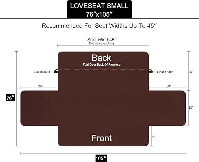 U-NICE HOME Loveseat Sofa Cover Reversible Couch Covers for 2 Cushion Couch for Dogs Furniture Protector Cover with Elastic Straps Water Resistant(Loveseat Small, Huntergreen/Sage)