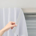self Adhesive Curtains Portable Blackout Curtain Simple and Easy to Install Bedroom Window Thermal Lnsulated Kitchen Room Darkening Black Small Drapes, 59" W X 71" L, White, 1 Panel