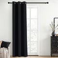 Yakamok Black Room Darkening Grommet Window Drapes Blackout Curtains Thermal Insulated Grommet Curtain Panels for Bedroom, 38W x 84L,1 Panel