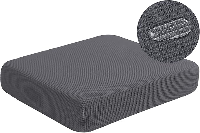 Water Repellent Sofa Seat Cushion Covers Stretch Furniture Protector Slip Covers for Settee Sofa Seat Cushion in Home Living Room (Sofa Cushion, Gray)