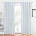 NICETOWN Blackout Curtain Panels for Living Room, Greyish White, 2 Panels, W52 inches x L84 inches, Energy Efficient & Noise Reducing Thermal Insulated Rod Pocket Blackout Drapes/Draperies for Window