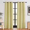 NICETOWN Blackout Curtains for Bedroom, Paler Yellow, 42 W by 80 L, Set of 2, Thermal Insulated Curtains & Drapes with Grommet Top for Living Room, Privacy Window Treatment Draperies