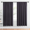 NICETOWN Window Curtains Blackout Drapes, Greyish Purple, 1 Pair, 52 by 72-Inch, Thermal Insulated Solid Rod Pocket Blackout Curtains/Draperies for Living Room