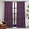 RYB HOME Purple Velvet Curtains 84 inches, Back Tab Soft Fabric Room Darkening Thermal Insulated Luxurious Home Decor Curtains for Living Room Bedroom, W 52" x L 84", 2 Panels Set
