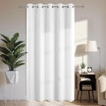 Joydeco Blackout Patio Sliding Door Curtains 84 Inches Long, Grommet Privacy Room Divider Curtains, Extra Wide Thermal Blackout Drapes for Bedroom Living Room (Pure White, 70Wx84L, 1 Panel)