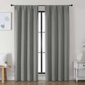 Simplebrand Ava Light Grey Blackout Curtains for Bedroom, 78 Inch Length, 2 Panels Set, Privacy Thermal Insulated Rod Pocket Window Curtains for Patio, French Door, W40 x L78 Inch