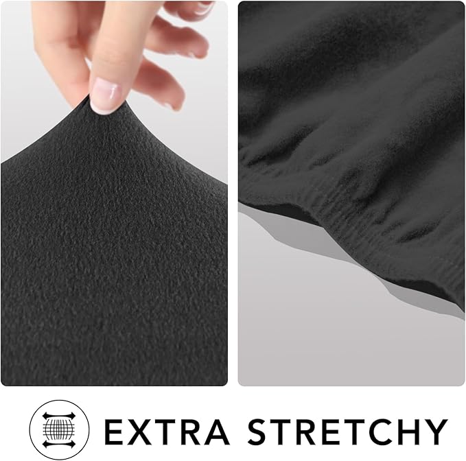 PureFit Super Stretch Sofa Slipcover – Spandex Non Slip Soft Couch Sofa Cover, Washable Furniture Protector with Non Skid Foam and Elastic Bottom for Kids, Pets (Oversized Loveseat, Dark Gray)