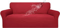 Easy-Going 100% Waterproof Couch Cover, Dual Waterproof Sofa Cover, Stretch Jacquard Sofa Slipcover, Leakproof Furniture Protector for Kids, Pets, Dog and Cat (Sofa, Christmas Red)