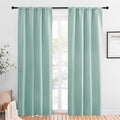 NICETOWN Blackout Curtains for Living Curtains, Aqua Blue, 1 Pair, 34-inch W x 84-inch L, Home Decorations Thermal Insulated Solid Pole Top Blackout Drapes for Living Room
