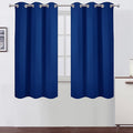 LEMOMO Blackout Curtains 40 x 63 inch/Royal Blue Curtains Set of 2 Panels/Thermal Insulated Room Darkening Bedroom Curtains