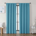 Simplebrand Ava Turquoise Blackout Curtains for Bedroom 72 Inch Length 2 Panels Set, Privacy Thermal Insulated Rod Pocket Door Window Curtains for Patio French Front Door, W40 x L72 Inch