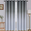 SimpleHome Ombre Room Darkening Curtains for Living Room, Light Blocking Gradient Gray to Grey White Thick Thermal Insulated Grommet Window Curtains/Drapes for Bedroom, 2 Panels, 52x84 inches Length