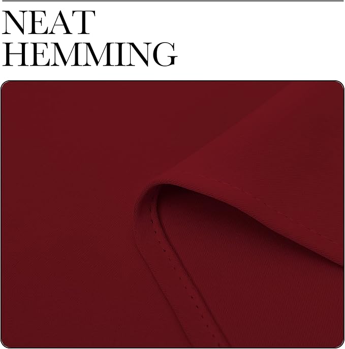 NICETOWN Living Room Curtains for Window - Energy Efficient & Noise Reducing Thermal Insulated Rod Pocket Blackout Drapes/Draperies for Living Room (Burgundy Red, 2 Panels, W52 inches x L95 inches)