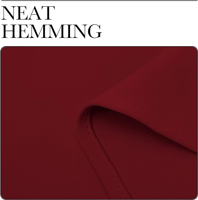 NICETOWN 30 inch Curtains for Small Windows, Thermal Insulated Privacy Short Drapes for Kitchen Bathroom (Set of 2, Burgundy Red, 34" Wide)